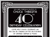 Chuck's 40th Birthday Invitations